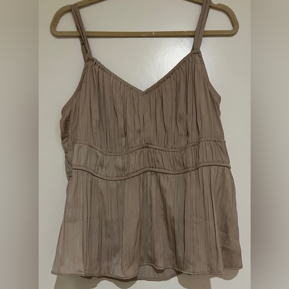 Women’s Old Navy Tan Pleated Camisole Top